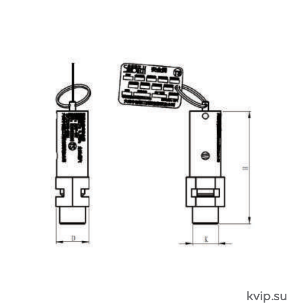 Боковая схема клапана SV-5 . Боковая схема клапана SV-5 .