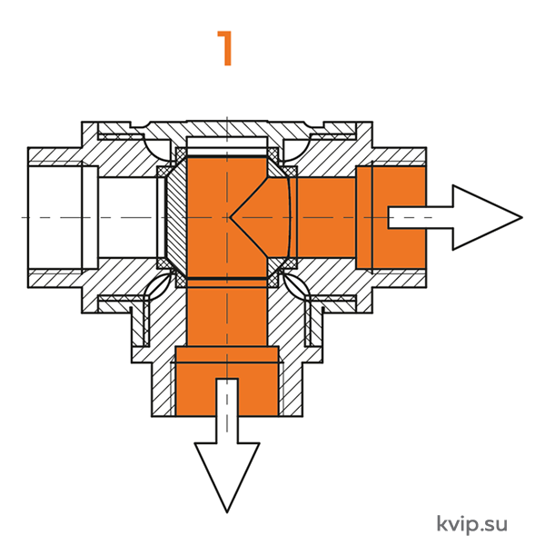 Боковая схема области 1 крана BV-331FL