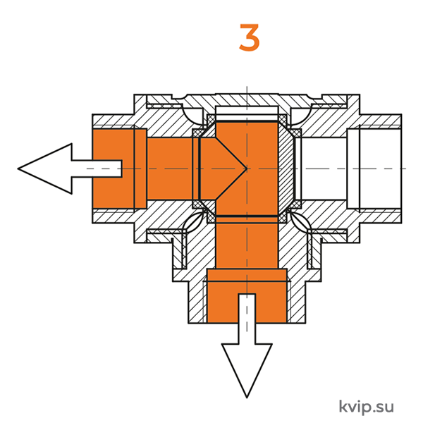 Боковая схема области 3 крана BV-331FL